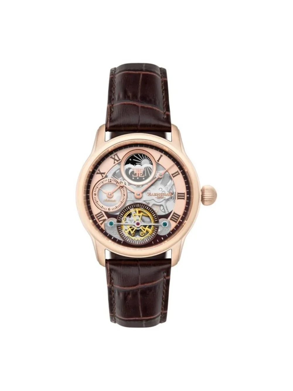 NWT Thomas Earnshaw Longitude Rose Gold-tone Dial Men's Watch